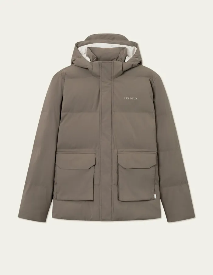 Men Les Deux JacketsCoats Montreal Puffer Jacket 8211 Mountain Grey