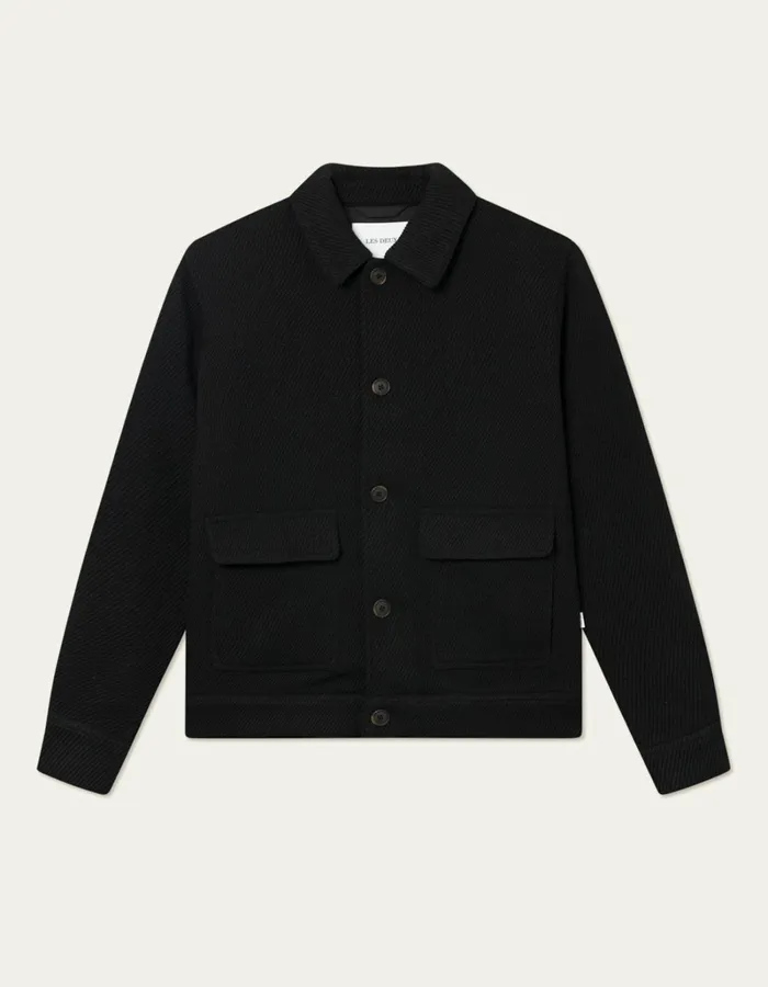 Men Les Deux JacketsCoats Nash Wool Hybrid Jacket 30 8211 BlackBlack