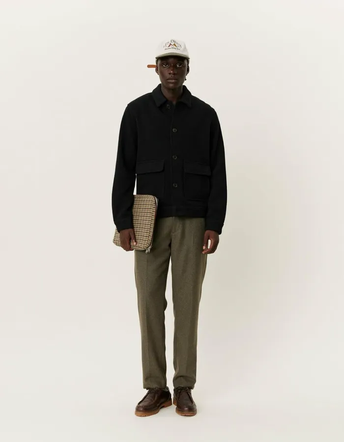 Men Les Deux JacketsCoats Nash Wool Hybrid Jacket 30 8211 BlackBlack