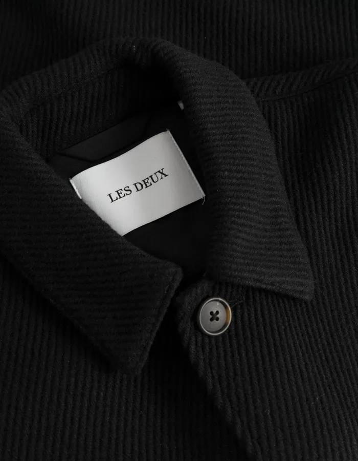 Men Les Deux JacketsCoats Nash Wool Hybrid Jacket 30 8211 BlackBlack