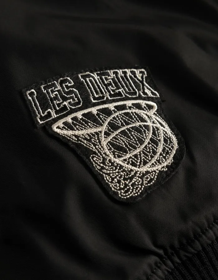 Men Les Deux JacketsCoats Neo Varsity Bomber Jacket 8211 BlackBlack