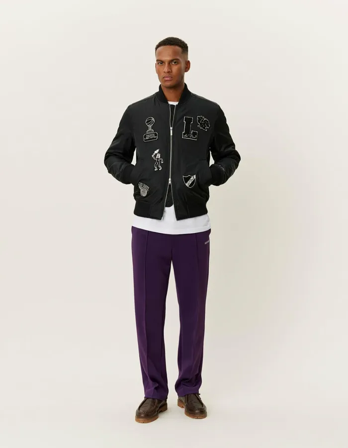 Men Les Deux JacketsCoats Neo Varsity Bomber Jacket 8211 BlackBlack