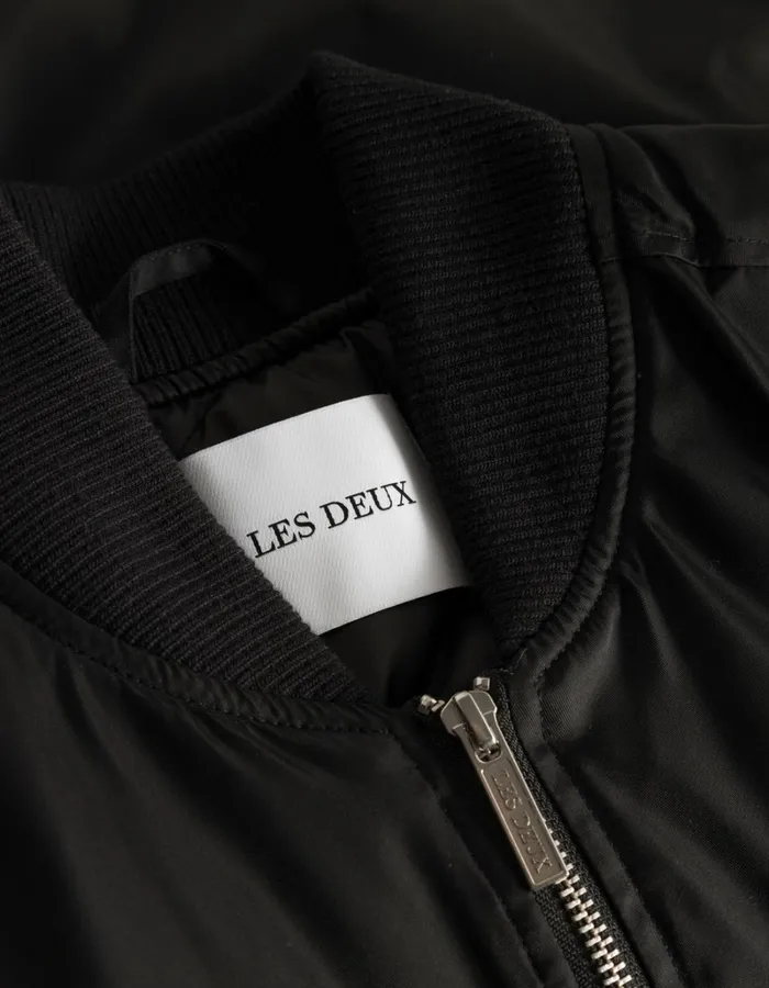Men Les Deux JacketsCoats Neo Varsity Bomber Jacket 8211 BlackBlack