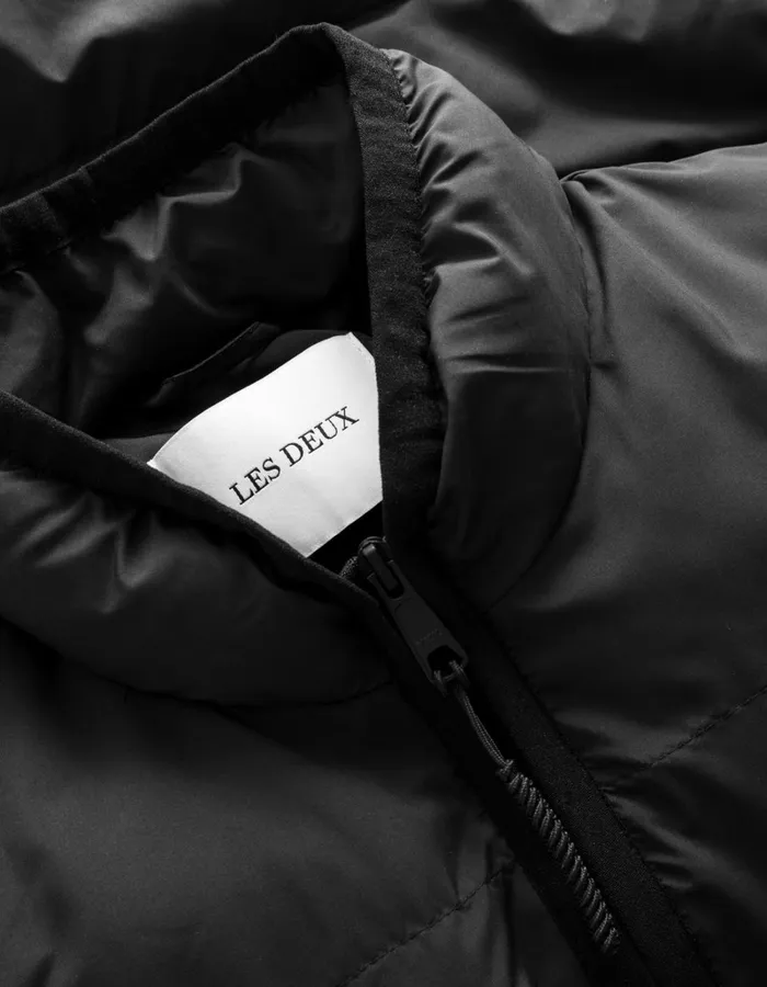 Men Les Deux JacketsCoats Newport Padded Jacket 8211 BlackBlack