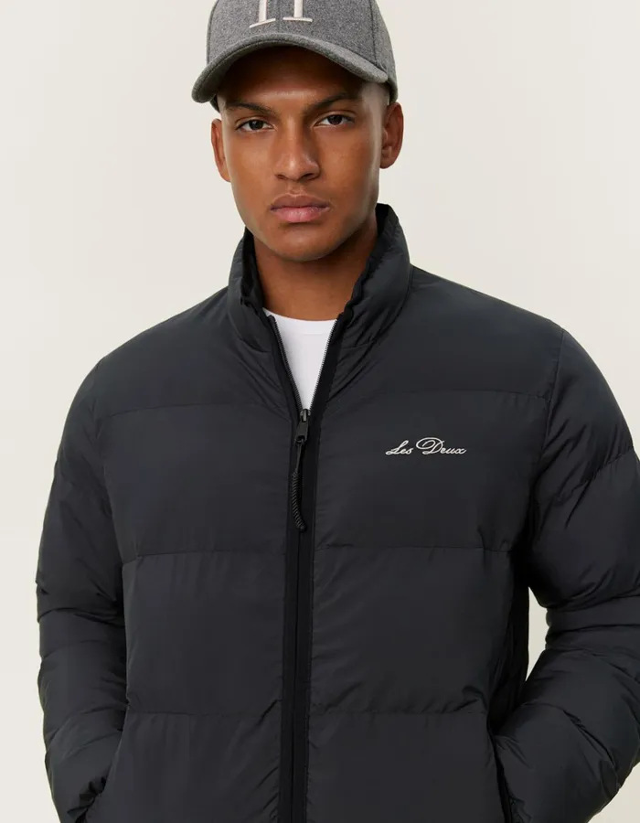 Men Les Deux JacketsCoats Newport Padded Jacket 8211 BlackBlack