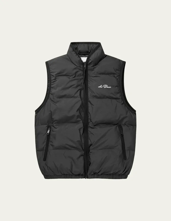 Men Les Deux JacketsCoats Newport Padded Vest 8211 BlackBlack