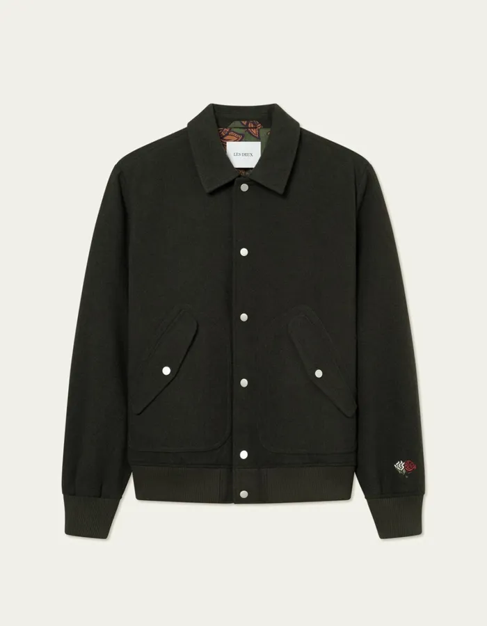Men Les Deux JacketsCoats Rhett Varsity Jacket 8211 Rosin