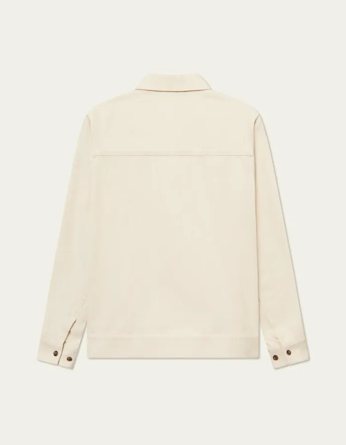 Men Les Deux JacketsCoats Robert Canvas Jacket 8211 Ivory