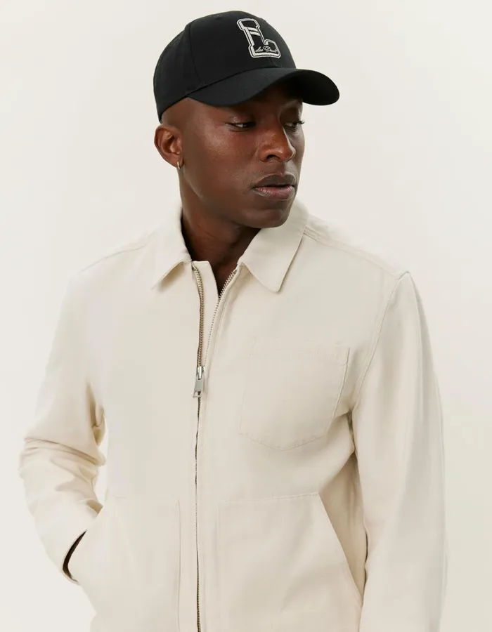 Men Les Deux JacketsCoats Robert Canvas Jacket 8211 Ivory