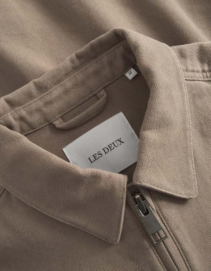 Men Les Deux JacketsCoats Robert Canvas Jacket 8211 Walnut