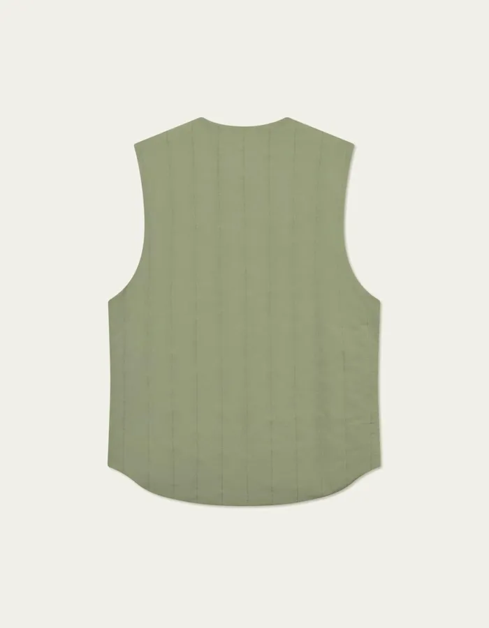 Men Les Deux JacketsCoats Sebastian Tech Vest 8211 Lichen Green
