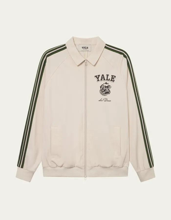 Men Les Deux JacketsCoats Yale Bulldog Track Jacket 8211 IvoryDuffel Bag Green