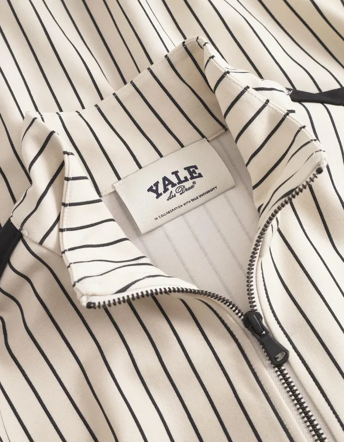 Men Les Deux JacketsCoats Yale Track Jacket 8211 IvoryBlack