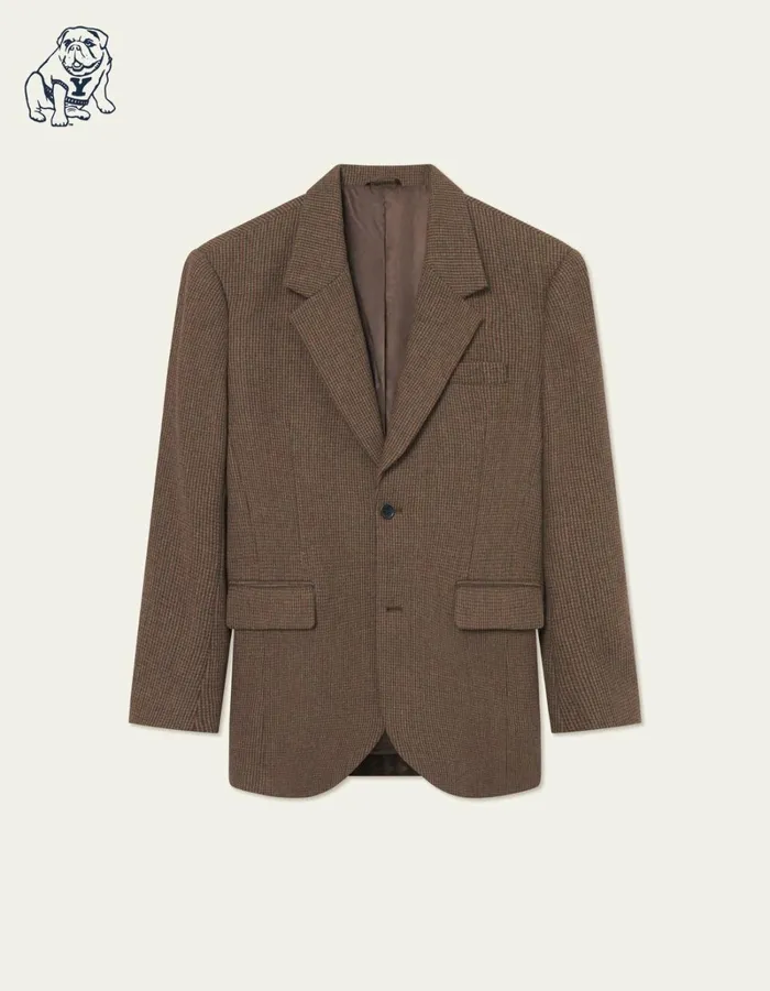 Men Les Deux JacketsCoats Yale Tweed Blazer 8211 Dark Sand