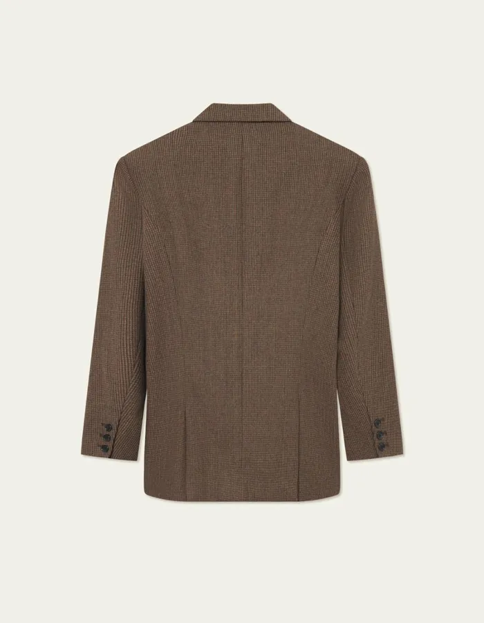 Men Les Deux JacketsCoats Yale Tweed Blazer 8211 Dark Sand