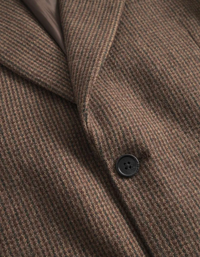 Men Les Deux JacketsCoats Yale Tweed Blazer 8211 Dark Sand