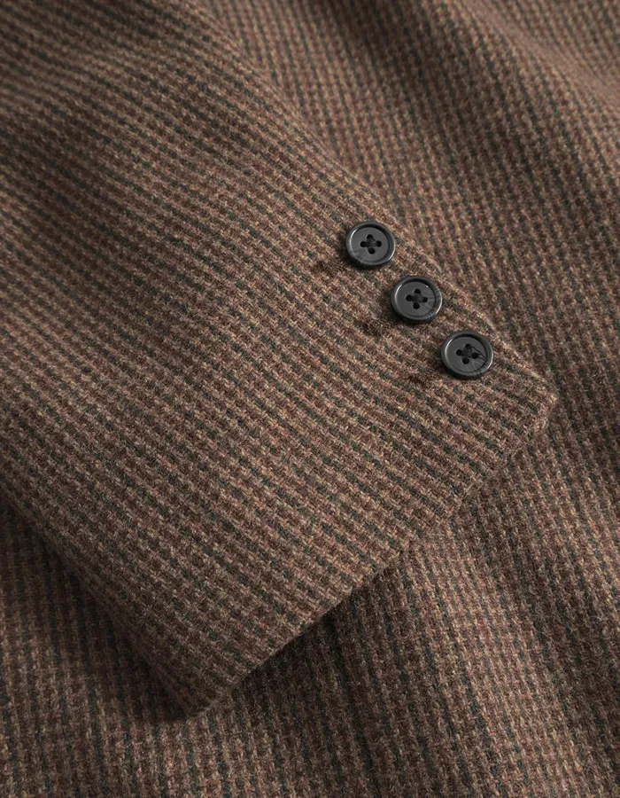 Men Les Deux JacketsCoats Yale Tweed Blazer 8211 Dark Sand