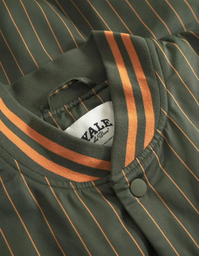 Men Les Deux JacketsCoats Yale Varsity Tech Jacket 8211 Duffel Bag GreenGolden Yellow