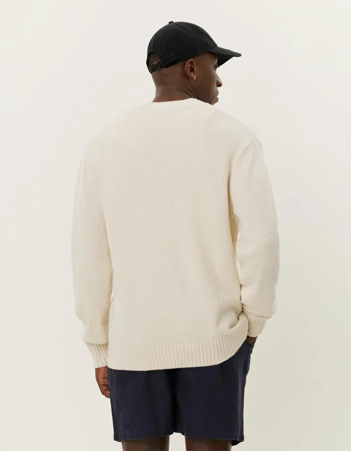 Men Les Deux Knitwear Brad Embroidery Cardigan 8211 Ivory