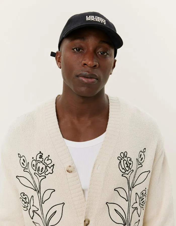 Men Les Deux Knitwear Brad Embroidery Cardigan 8211 Ivory