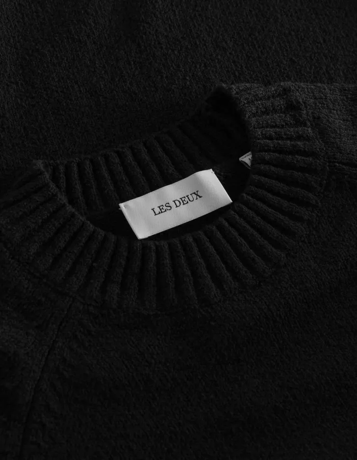 Men Les Deux Knitwear Brad Roundneck Knit 8211 BlackBlack