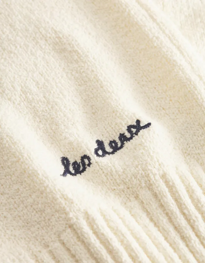 Men Les Deux Knitwear Brad Roundneck Knit 8211 Ivory