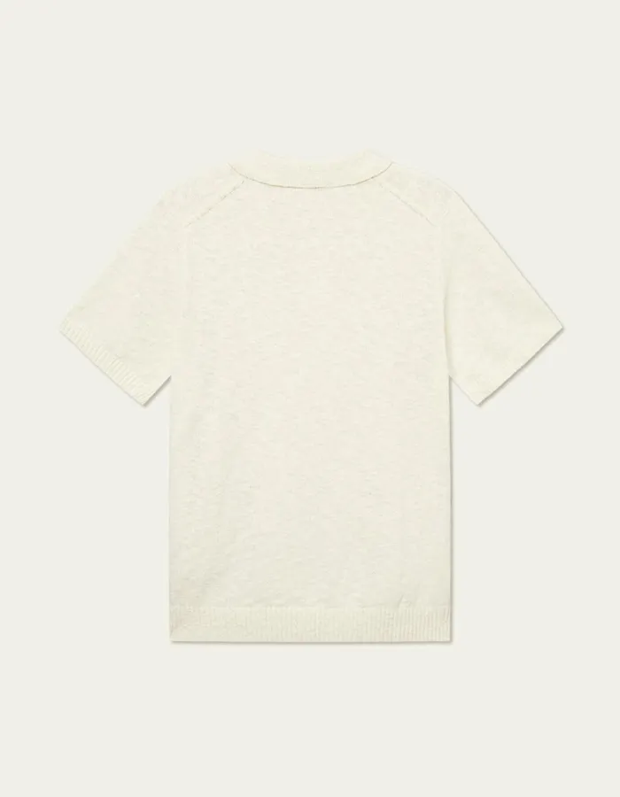 Men Les Deux Knitwear Brad Zipper Polo 8211 Ivory