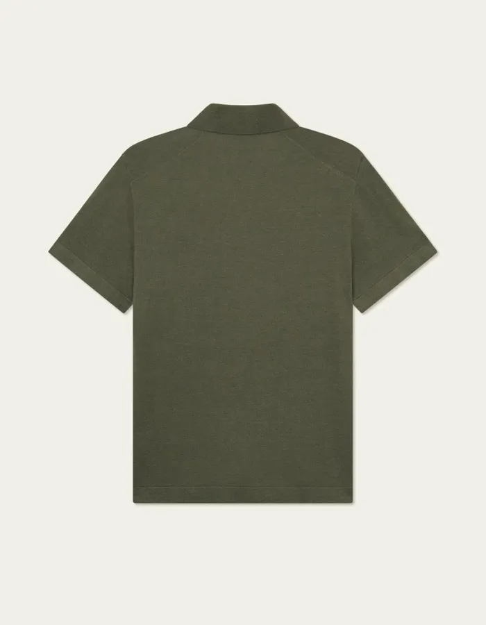 Men Les Deux Knitwear Emmanuel Polo Knit 8211 Forest Green