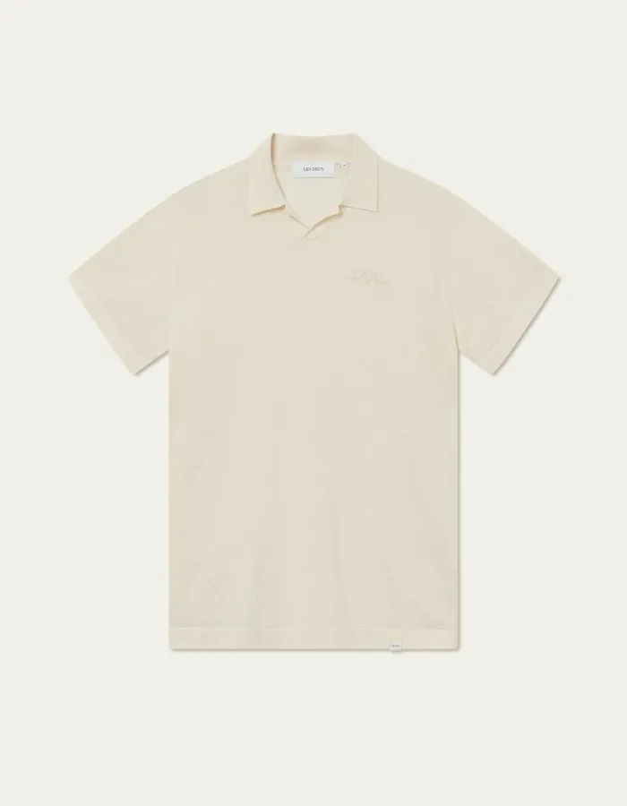 Men Les Deux Knitwear Emmanuel Polo Knit 8211 Ivory