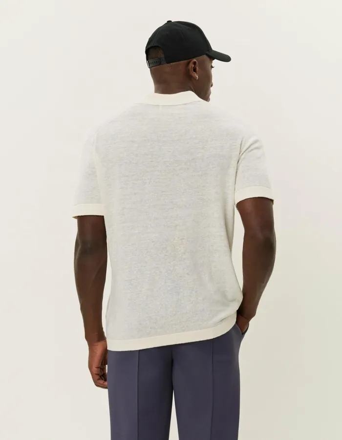 Men Les Deux Knitwear Emmanuel Polo Knit 8211 Ivory