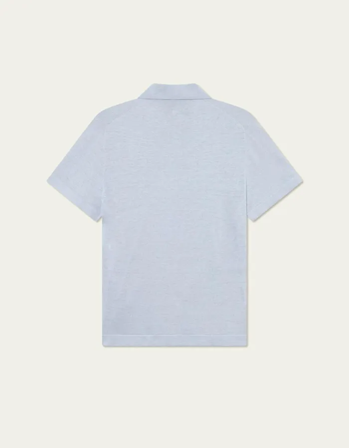 Men Les Deux Knitwear Emmanuel Polo Knit 8211 Xenon Blue