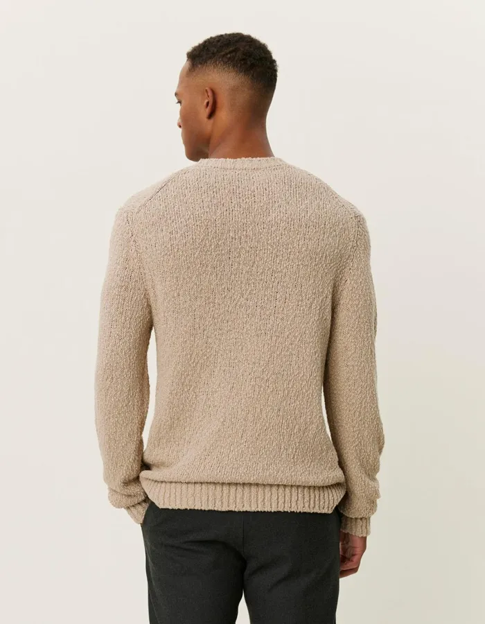 Men Les Deux Knitwear Errol Cotton Roundneck 8211 Light Desert Sand