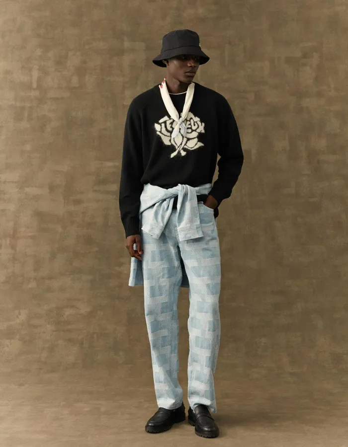 Men Les Deux Knitwear Felipe Knit 8211 BlackIvory