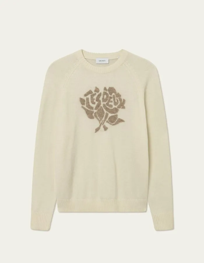Men Les Deux Knitwear Felipe Knit 8211 IvoryLight Desert Sand