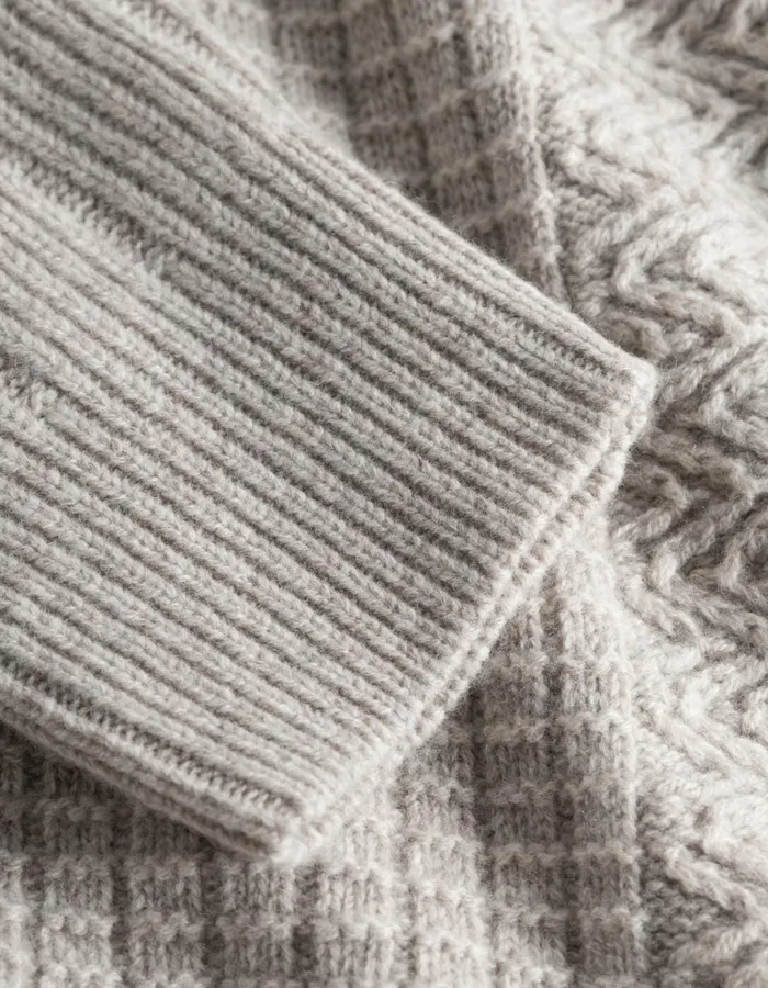 Men Les Deux Knitwear Fernando Roundneck 8211 Oatmeal Mlange