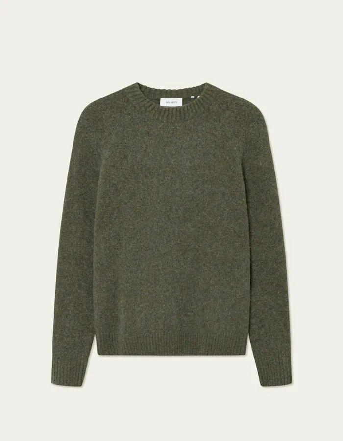 Men Les Deux Knitwear Gilbert Roundneck Knit 8211 Bungee Cord Melange