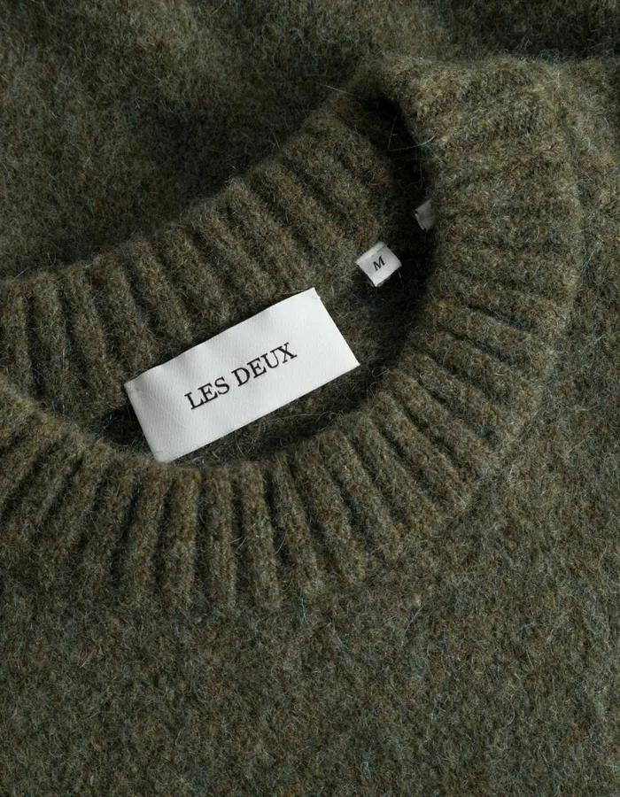 Men Les Deux Knitwear Gilbert Roundneck Knit 8211 Bungee Cord Melange
