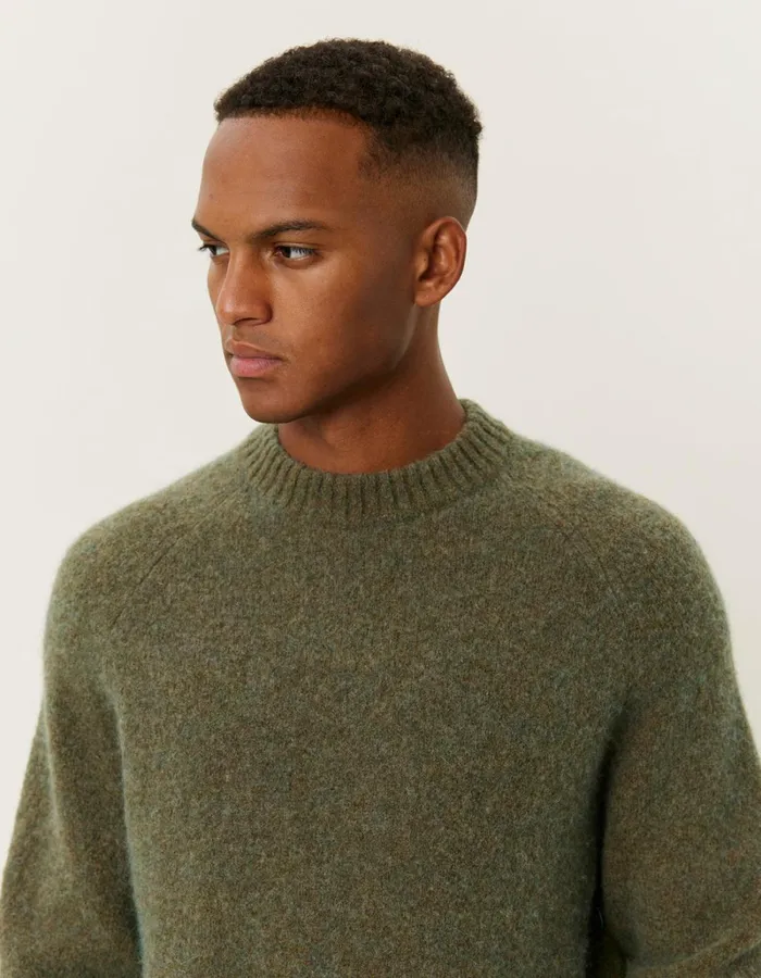 Men Les Deux Knitwear Gilbert Roundneck Knit 8211 Bungee Cord Melange