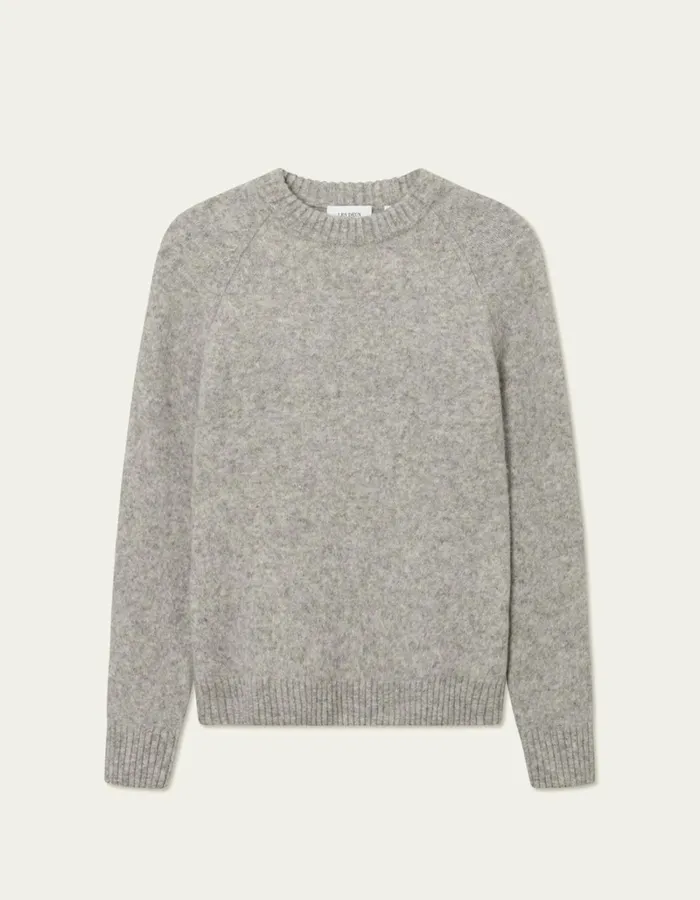 Men Les Deux Knitwear Gilbert Roundneck Knit 8211 Light Grey Melange