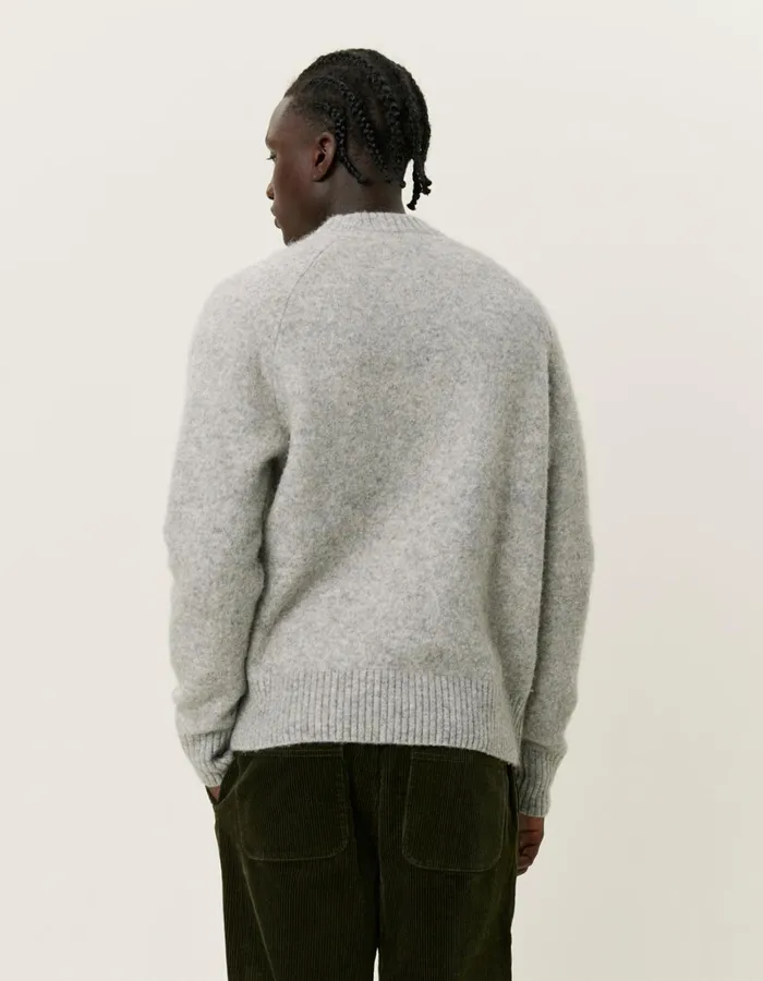 Men Les Deux Knitwear Gilbert Roundneck Knit 8211 Light Grey Melange