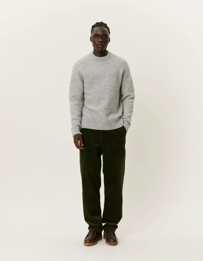 Men Les Deux Knitwear Gilbert Roundneck Knit 8211 Light Grey Melange