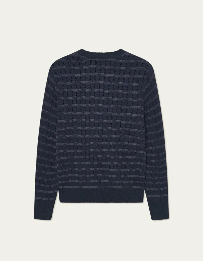 Men Les Deux Knitwear Gouen Roundneck Knit 8211 Dark Navy