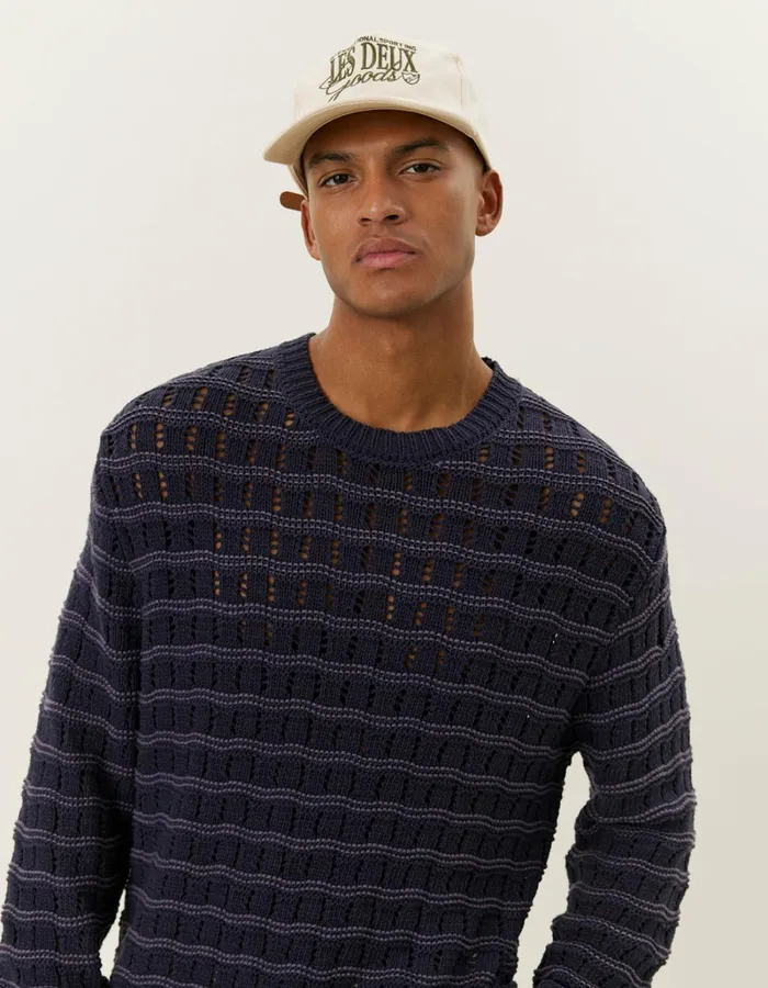 Men Les Deux Knitwear Gouen Roundneck Knit 8211 Dark Navy