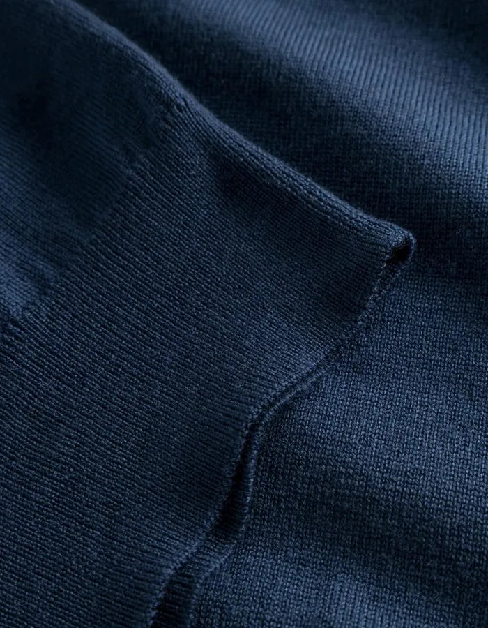 Men Les Deux Knitwear Greyson HalfZip Merino Knit 8211 Dark Navy