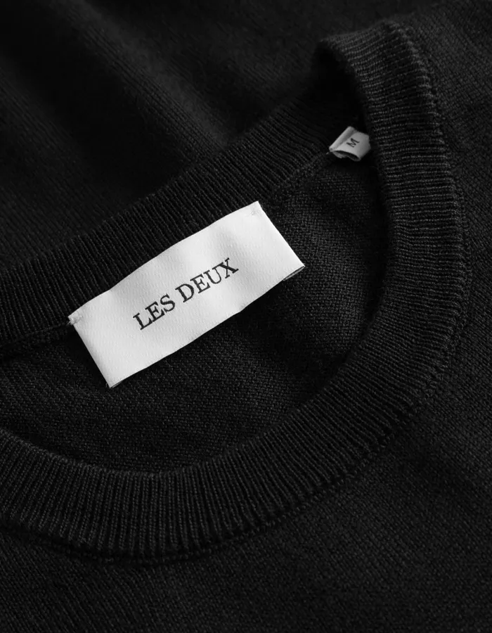 Men Les Deux Knitwear Greyson Merino Knit 8211 BlackBlack