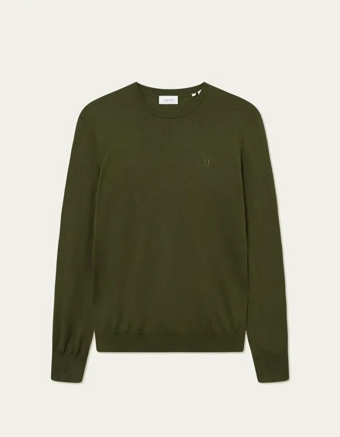 Men Les Deux Knitwear Greyson Merino Knit 8211 Chive Green