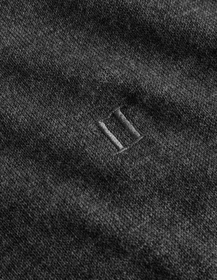 Men Les Deux Knitwear Greyson Merino Knit 8211 Dark Grey Melange