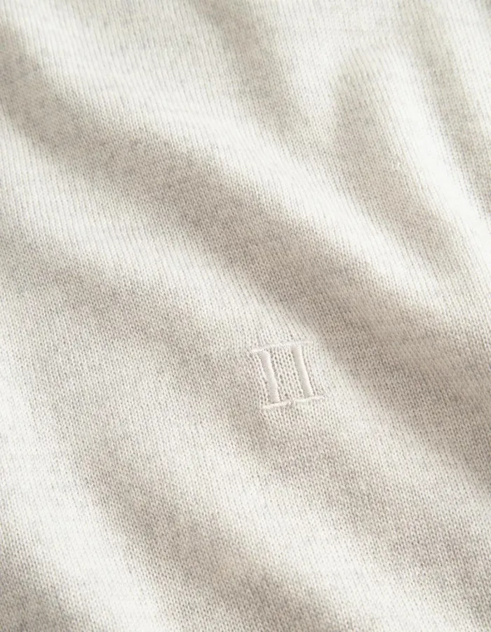 Men Les Deux Knitwear Greyson Merino Knit 8211 Ivory Melange