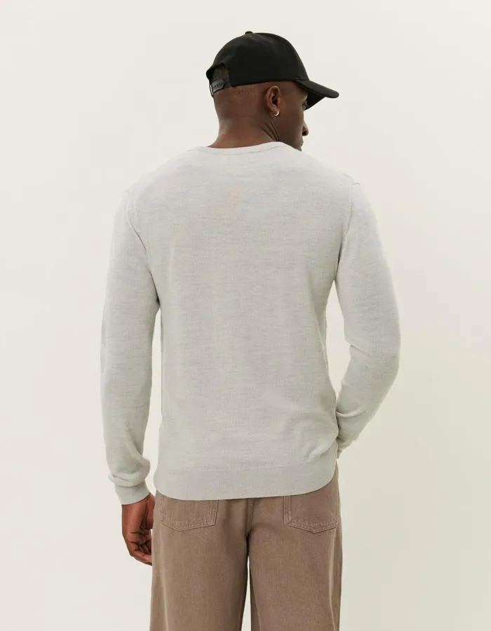 Men Les Deux Knitwear Greyson Merino Knit 8211 Ivory Melange