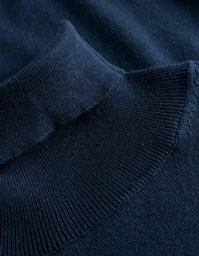 Men Les Deux Knitwear Greyson Rollneck Merino Knit 8211 Dark Navy